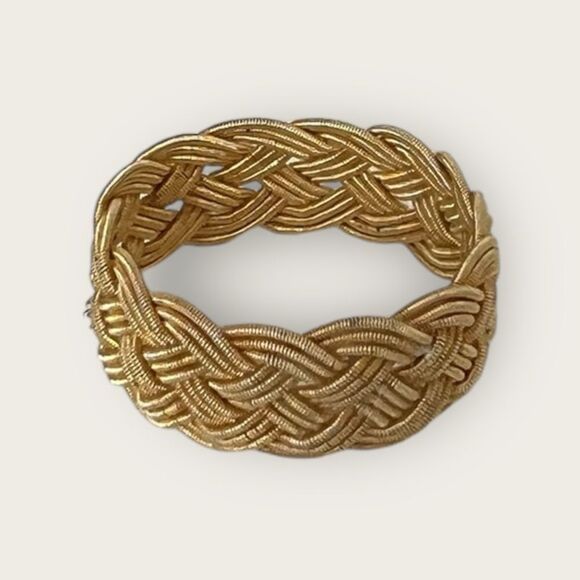 Gold plated ring size 8, braided design - Picture 6 of 8